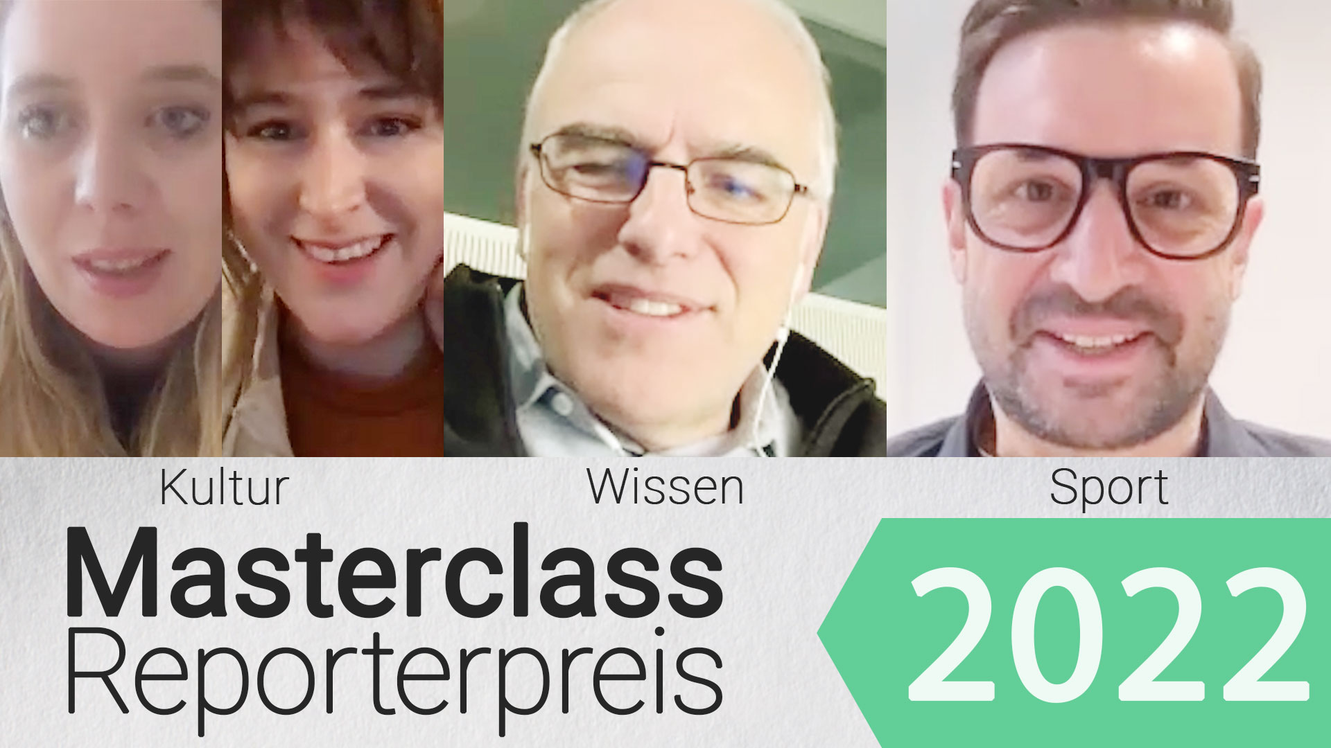 Masterclass Reporterpreis: Kultur|Wissenschaft|Sport Workshop 447